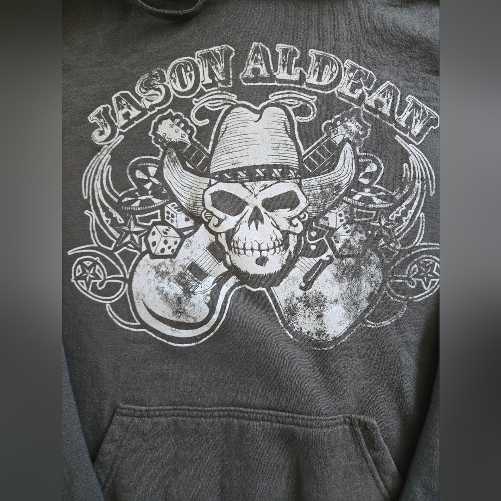 Jason Aldean Graphic Concert Hoodie Unisex Medium EUC - Picture 2 of 4
